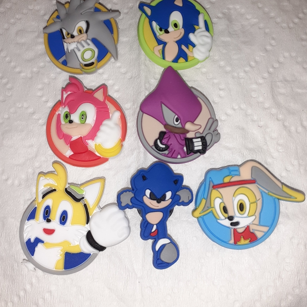 Crocs shoe charms SONIC 7 pc set.  NWOT